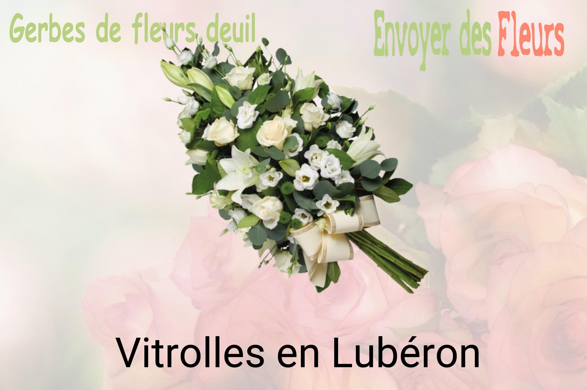 Gerbe de fleurs de deuil livrée à Vitrolles-en-Lubéron